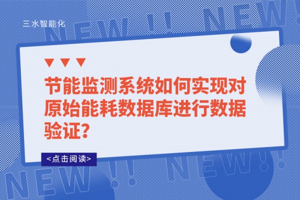 節(jié)能監(jiān)測系統(tǒng)如何實現(xiàn)對原始能耗數(shù)據(jù)庫進(jìn)行數(shù)據(jù)驗證？